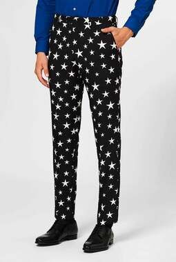 Opposuits Starstruck Star Print Slim Fit Trousers Suit Dress Pants Only men L 40